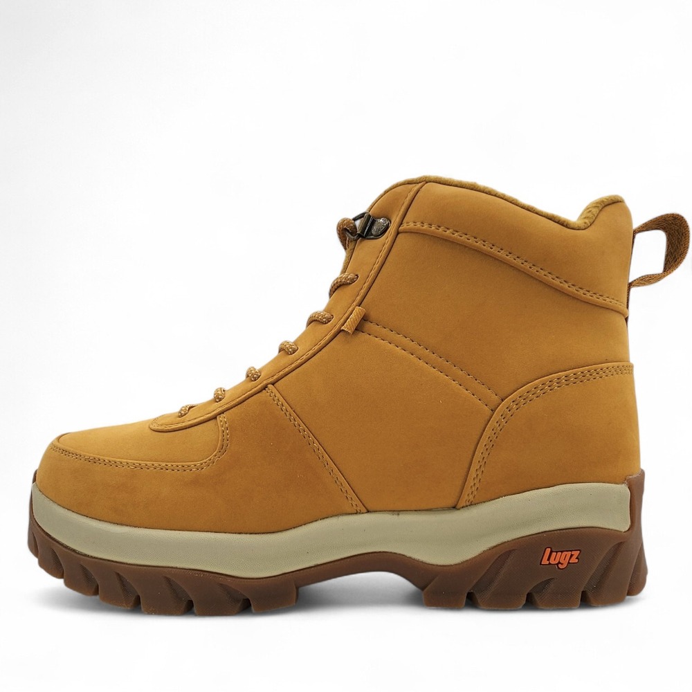 Lugz Diablo Mid Boot‎ Mens Size 8 Golden Wheat Gum Soles Fleece Lined NEW no Box